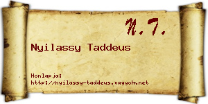 Nyilassy Taddeus névjegykártya